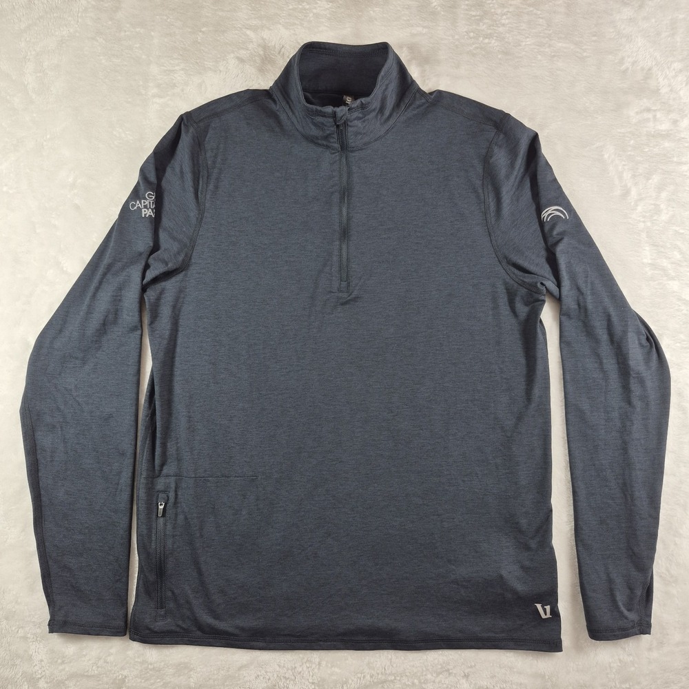 Vuori Ease Performance Half Zip 2.0 Men's Medium Blue Gym Casual Comfort V221